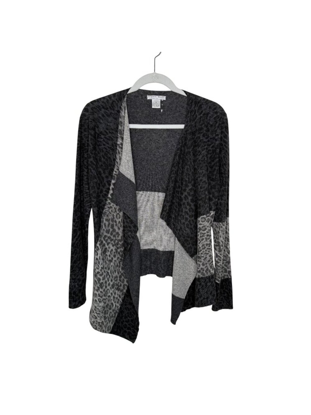 Alberto Makali Wool Blend Animal Print Cardigan, M